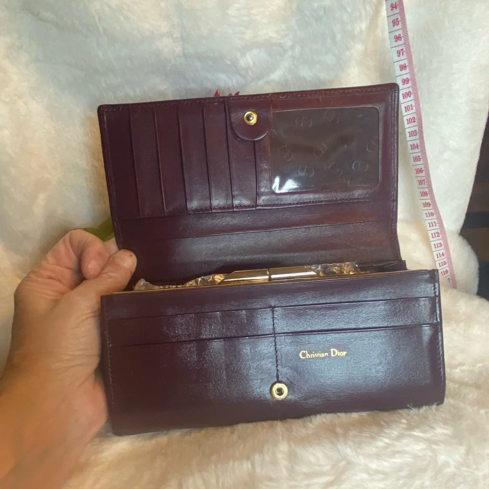 Dior kisslock long wallet